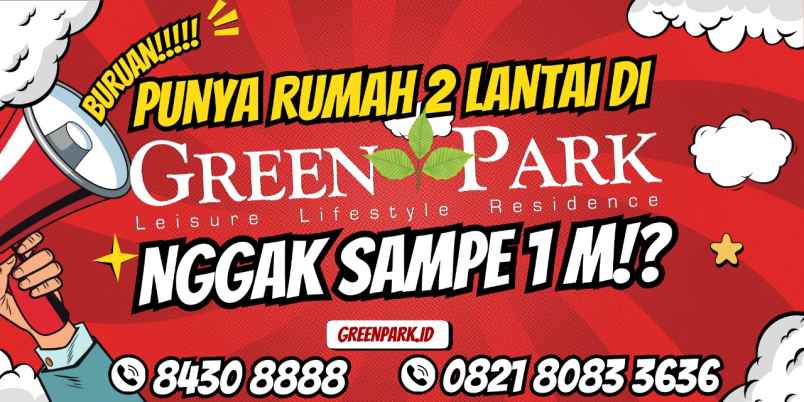 dijual rumah greenpark residence tipe newfreesia