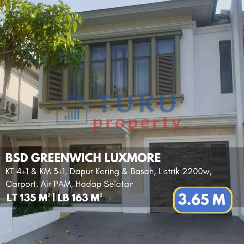 dijual rumah greenwich bsd gading