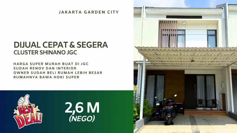 dijual rumah jakarta garden city cakung