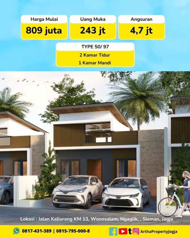 dijual rumah jalan kaliurang km 13