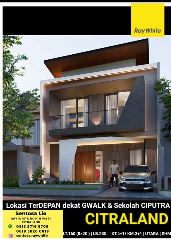 dijual rumah jalan taman internasional