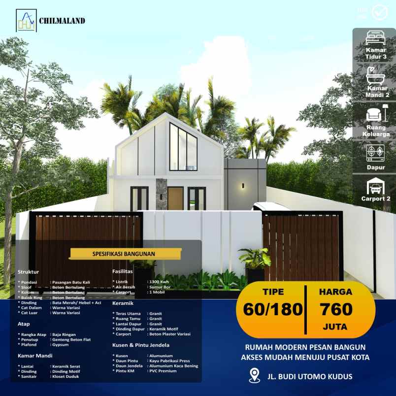 dijual rumah jl budi utomo jepang kec