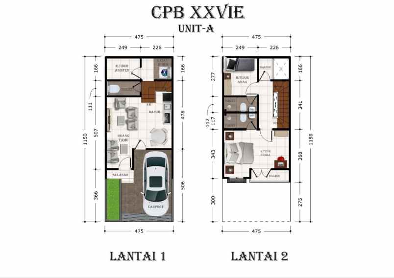 dijual rumah jl cempaka putih tengah