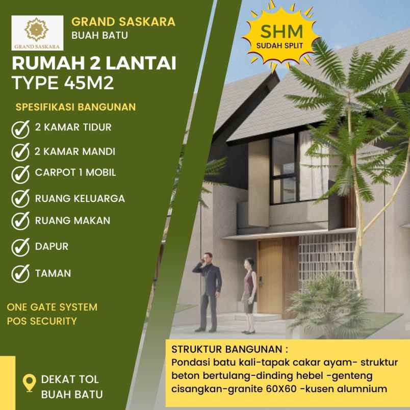 dijual rumah jl cikoneng bojong soang