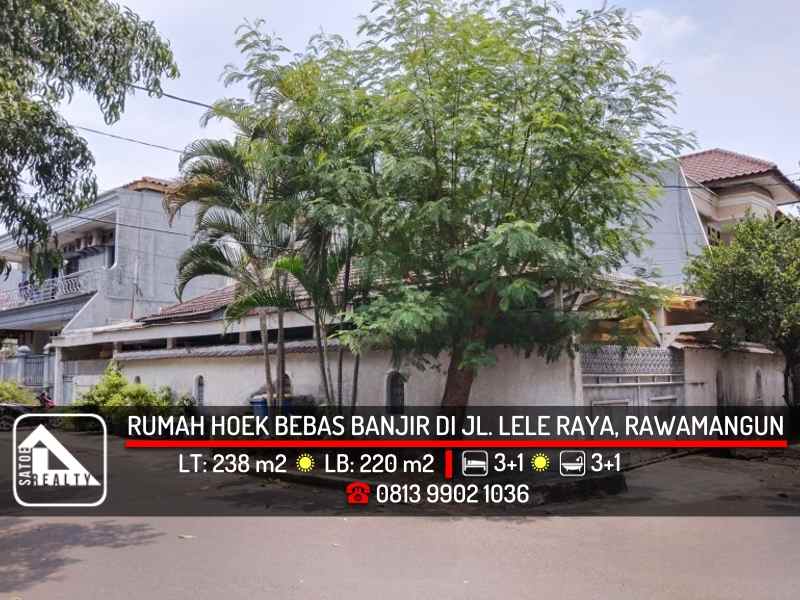 dijual rumah jl lele raya rawamangun