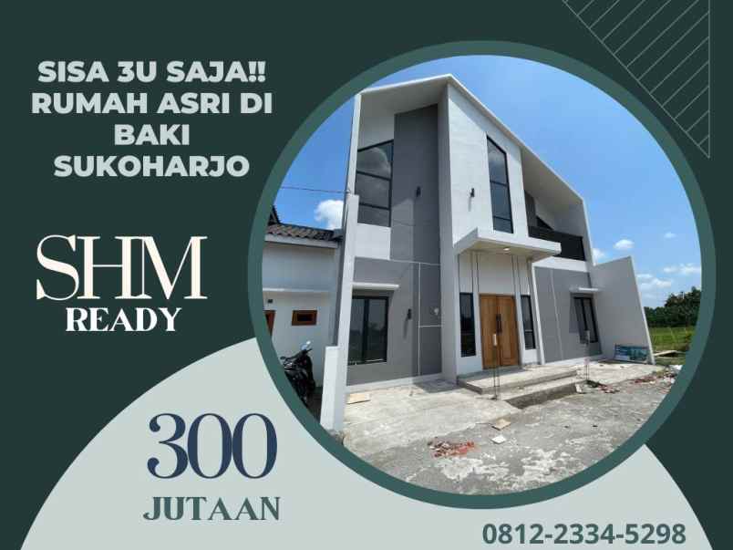 dijual rumah jl menuran baki sukoharjo