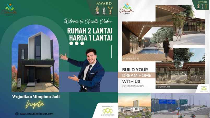 dijual rumah jl raya narogong tol narogong