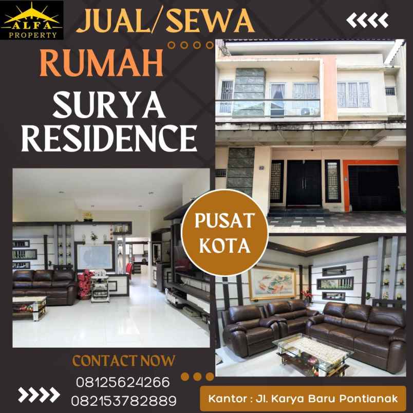 dijual rumah jl surya komp surya residence