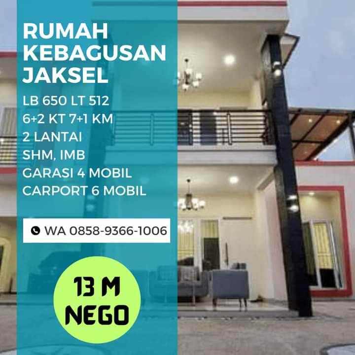 dijual rumah kebagusan