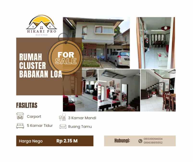 dijual rumah kel pasirkaliki kec cimahi