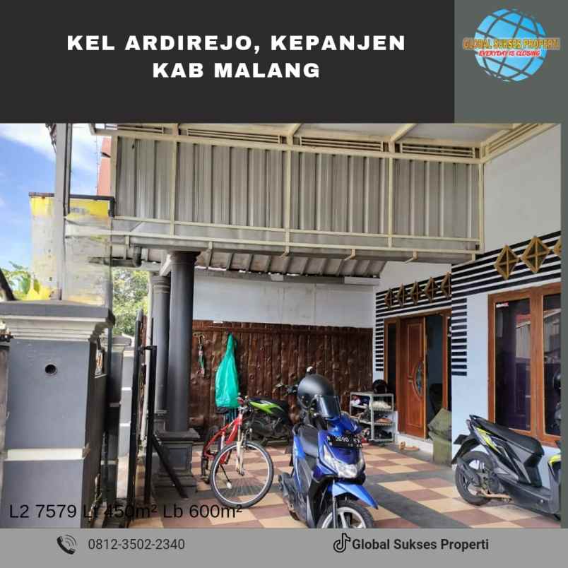 dijual rumah kelurahan ardirejo