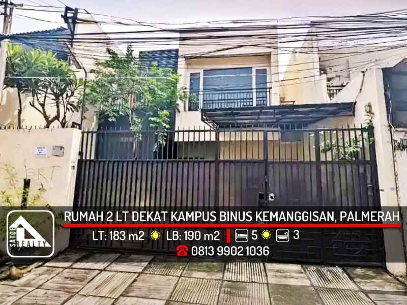 dijual rumah kemanggisan palmerah