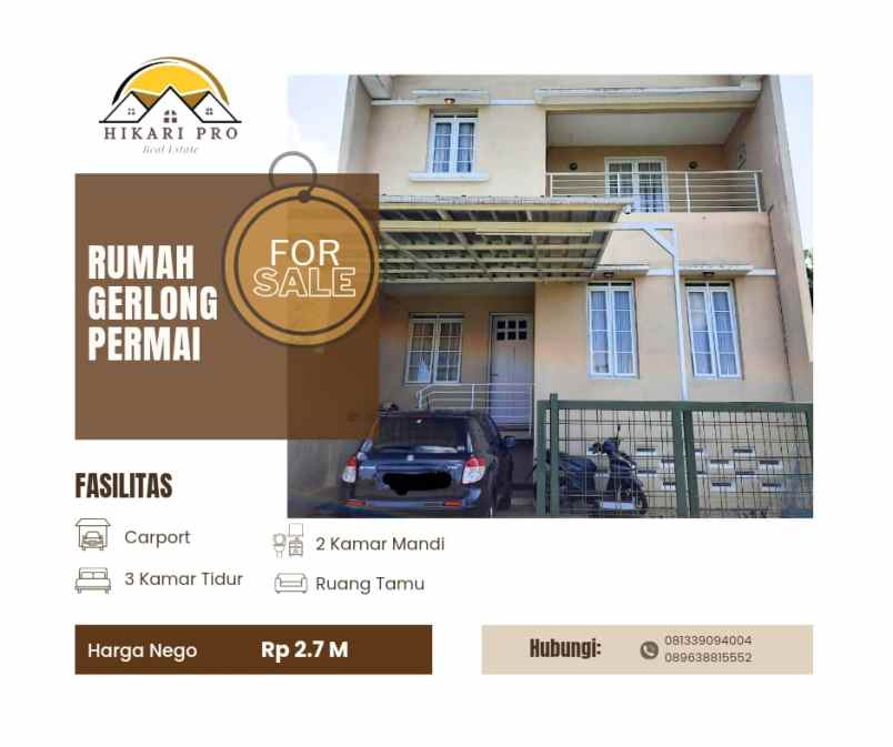 dijual rumah komplek gerlong permai kel