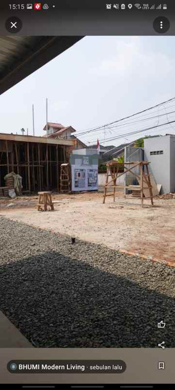 dijual rumah modern di dekat lebak bulus di cirendeu