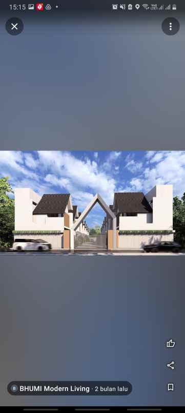 dijual rumah modern di dekat lebak bulus di cirendeu