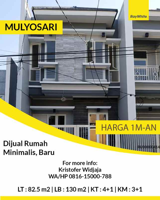 dijual rumah mulyosari utara surabaya