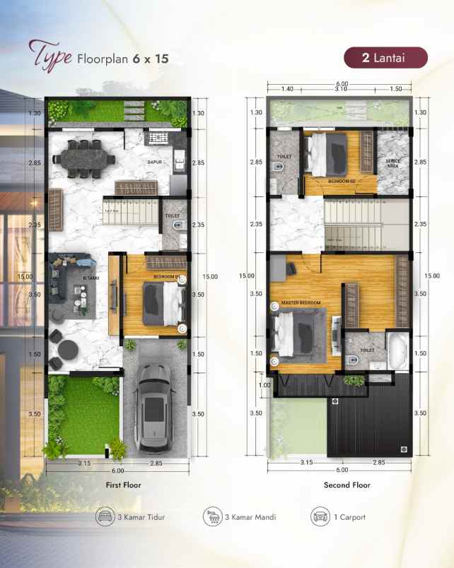dijual rumah pacific palace jalan besar