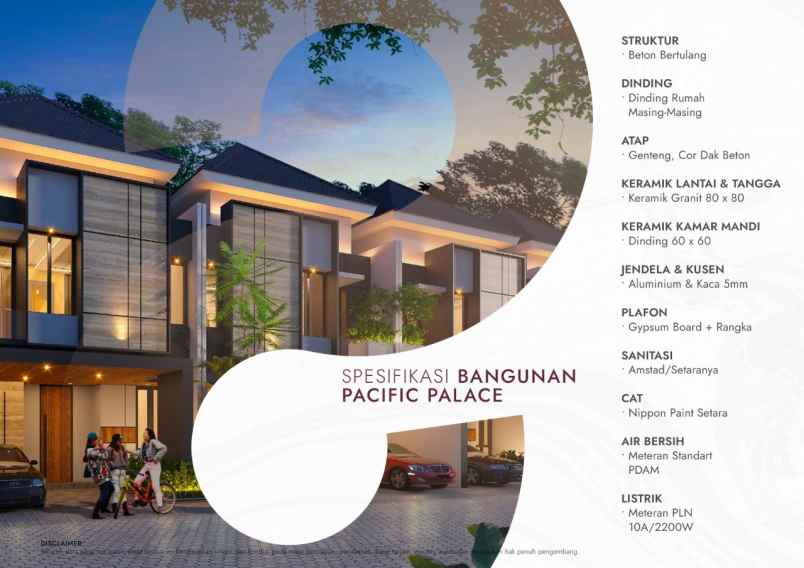 dijual rumah pacific palace jalan besar