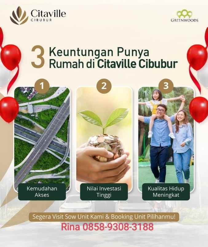 dijual rumah pasir angin kec cileungsi