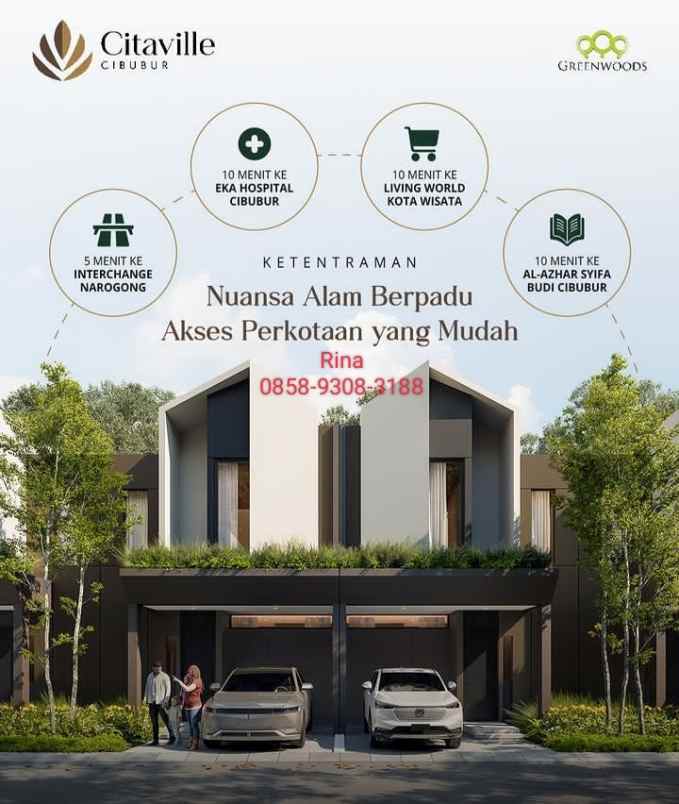 dijual rumah pasir angin kec cileungsi