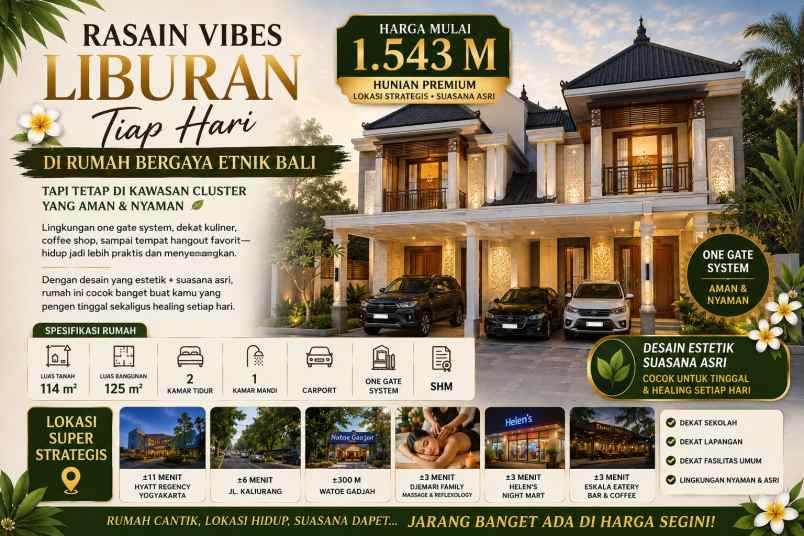 dijual rumah perumahan palagan ngalik