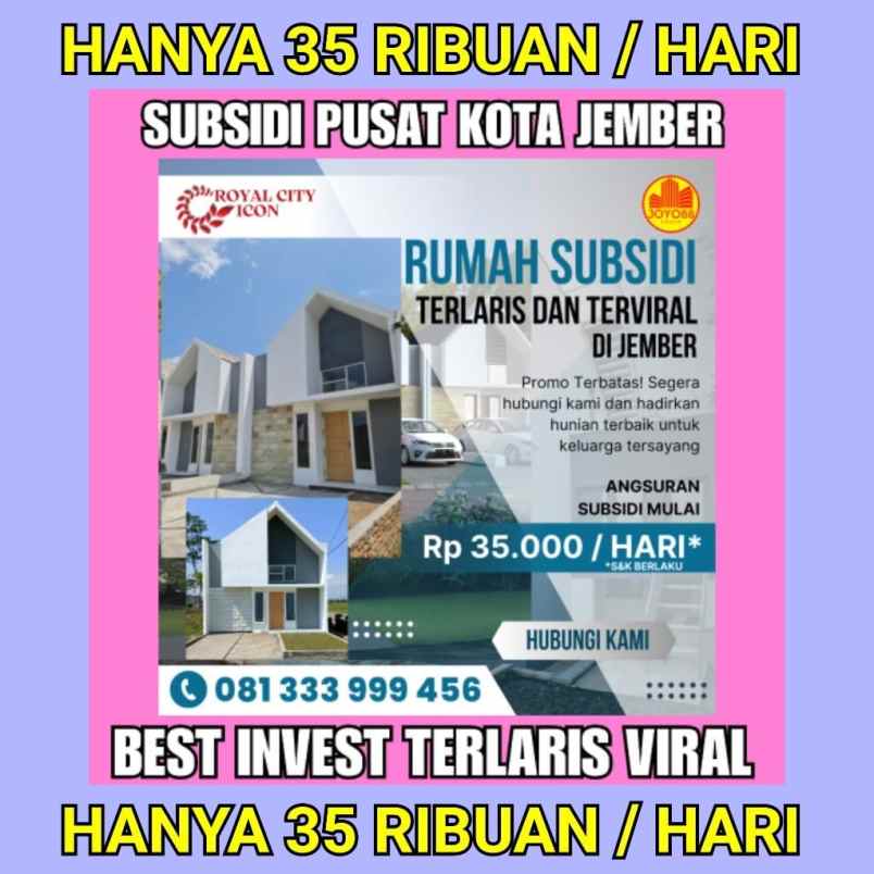 dijual rumah perumahan royal city icon