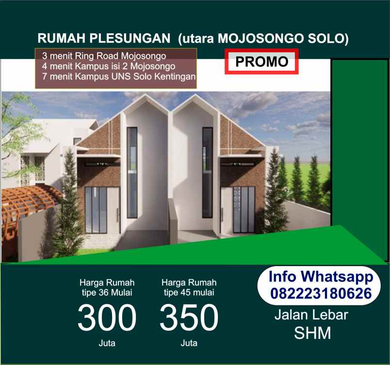 dijual rumah plesungan gondangrejo