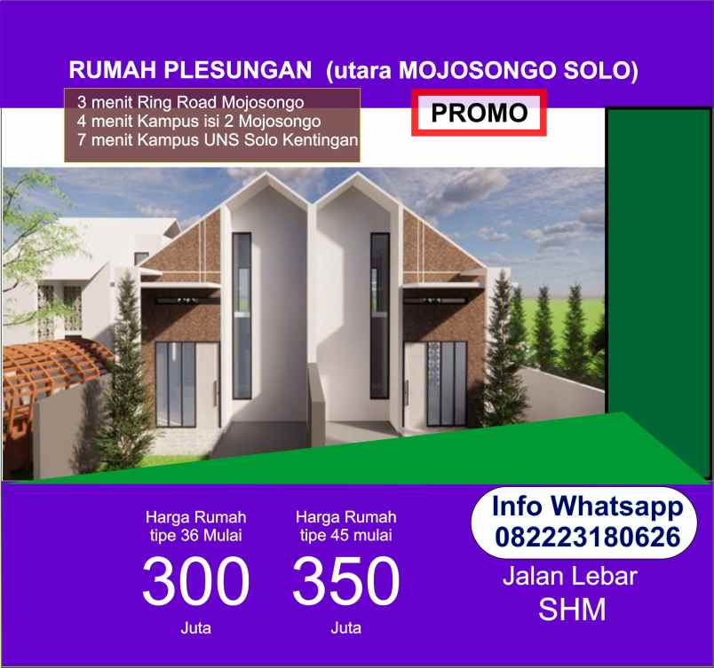 dijual rumah plesungan gondangrejo