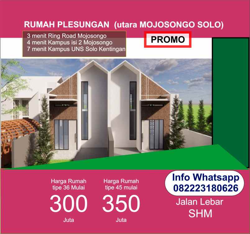 dijual rumah plesungan gondangrejo