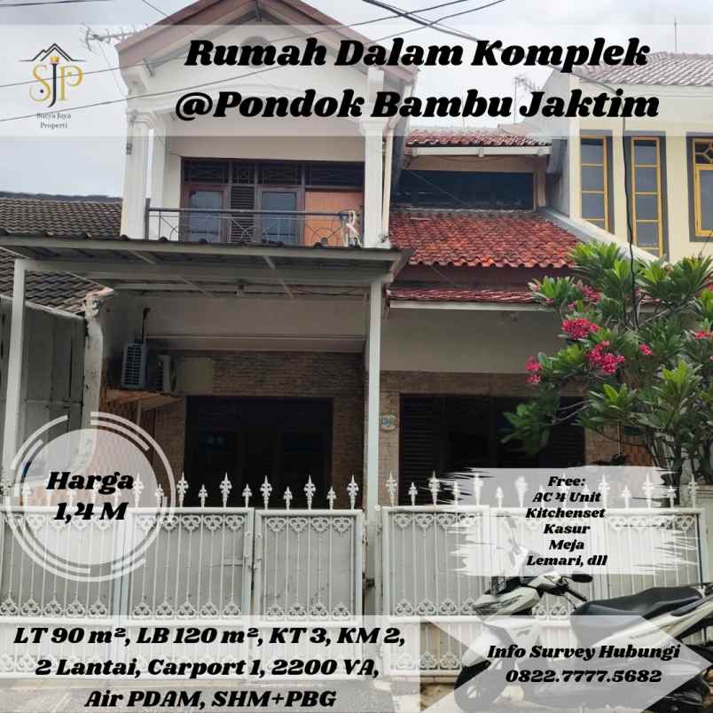 dijual rumah pondok bambu duren sawit