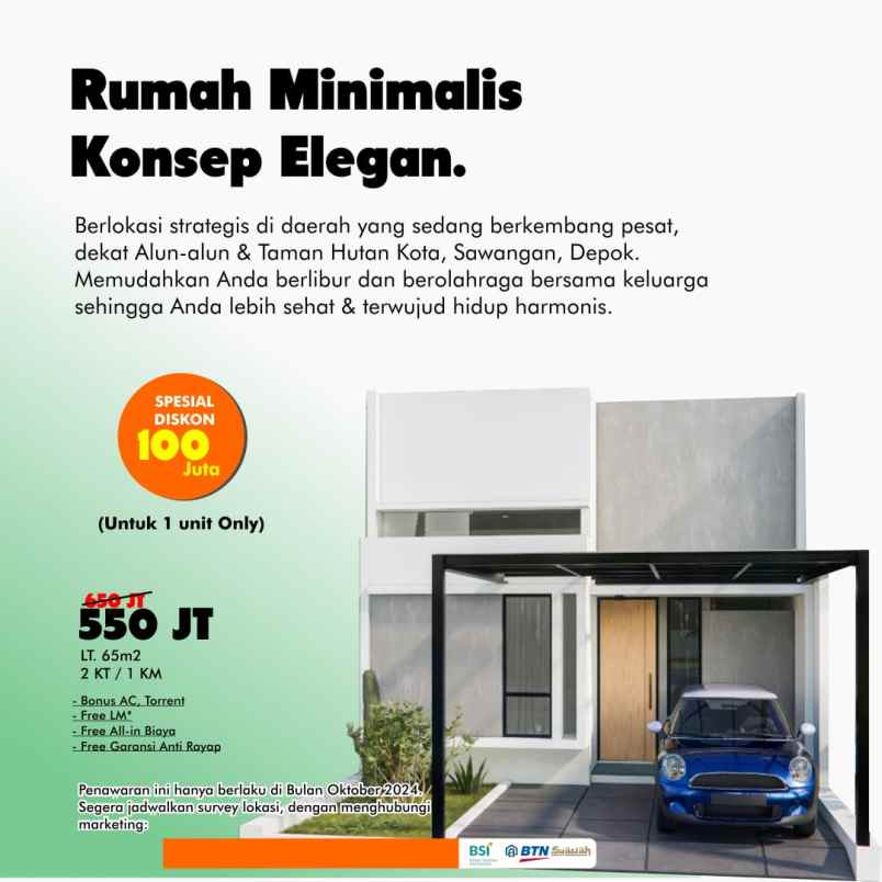 dijual rumah sawangan