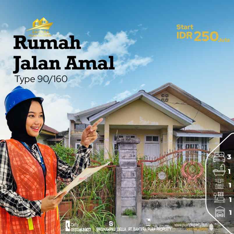 dijual rumah second di jl amal