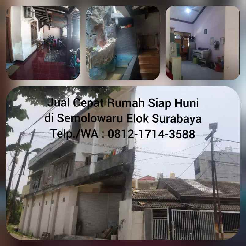 dijual rumah semolowaru elok surabaya 0812 1714 3588