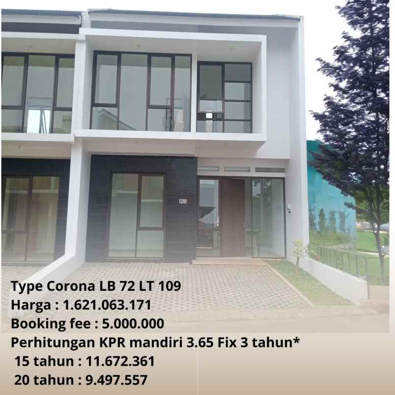 dijual rumah termurah gaya modern di pamulang barat