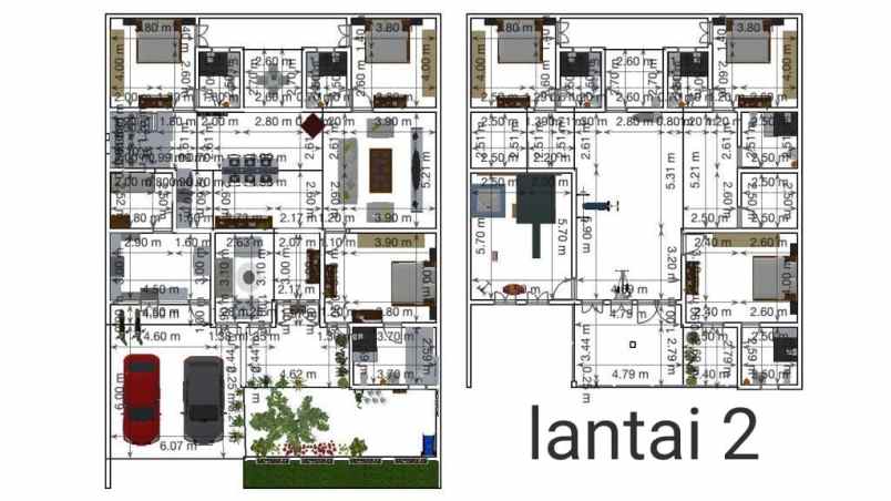 dijual rumah tinggal 2 lantai komplek rispa