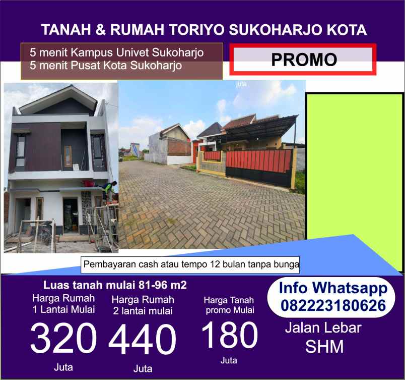 dijual rumah toriyo sukoharjo kota