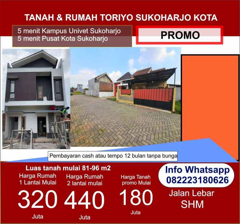 dijual rumah toriyo sukoharjo kota