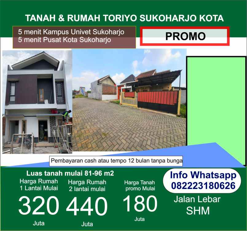 dijual rumah toriyo sukoharjo kota