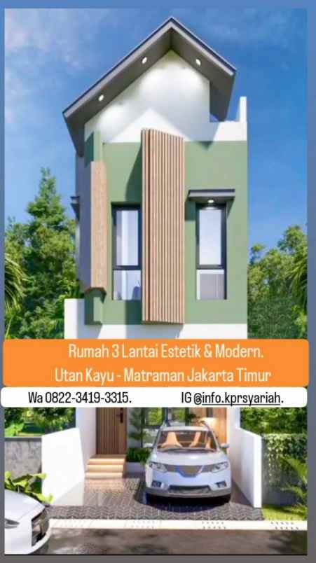 dijual rumah utan kayu