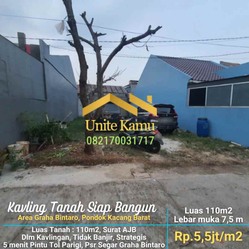 dijual tanah area graha bintaro jays