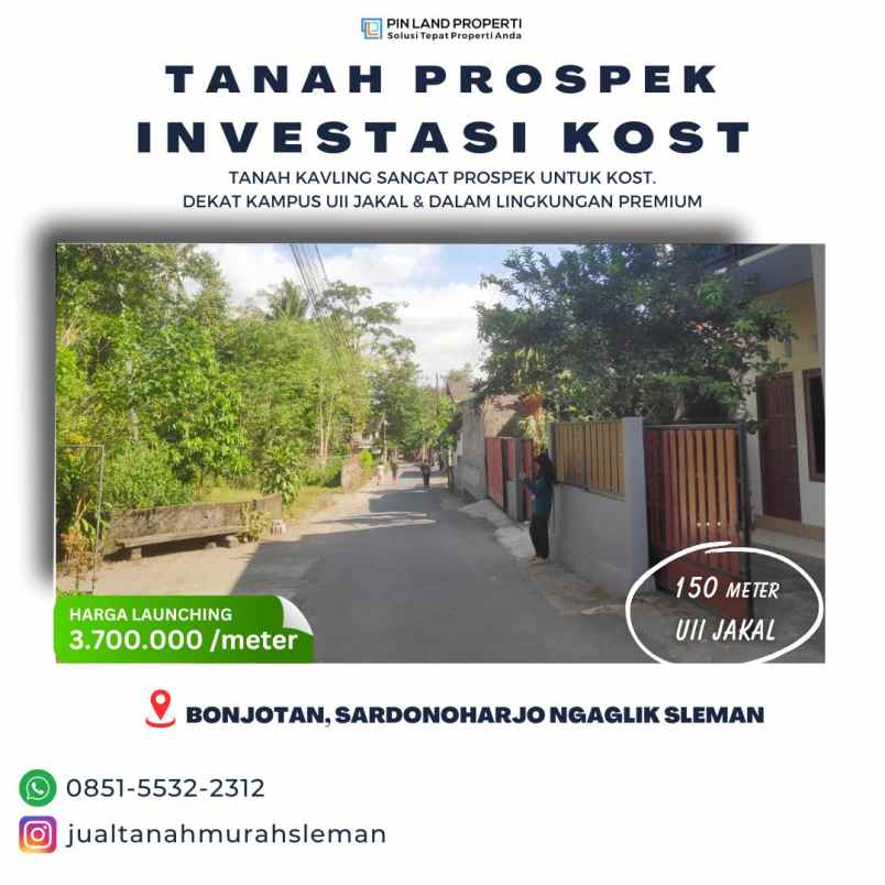 dijual tanah bonjotan sardonoharjo