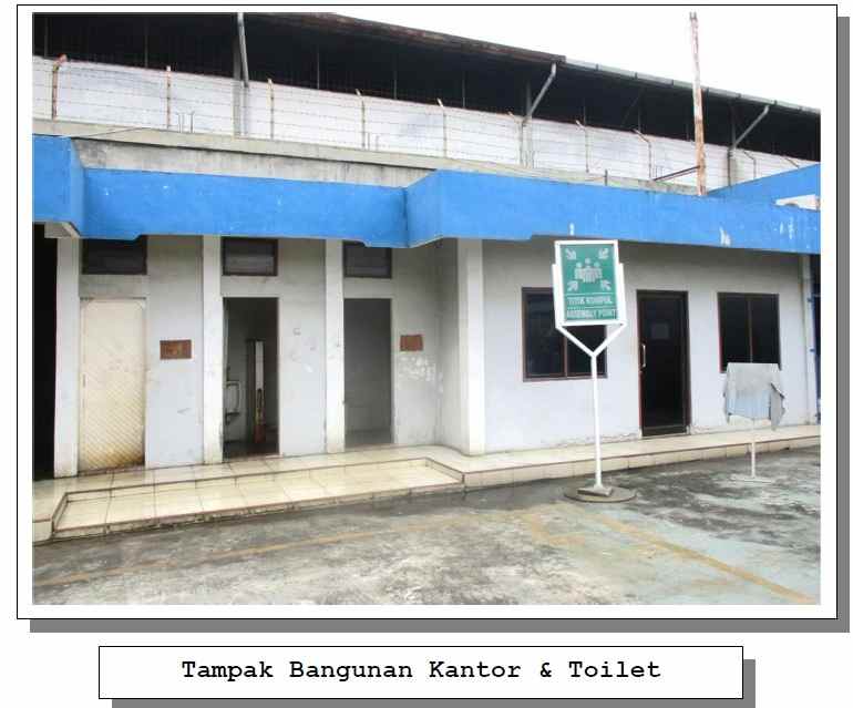 dijual tanah dan bangunan pabrik workshop