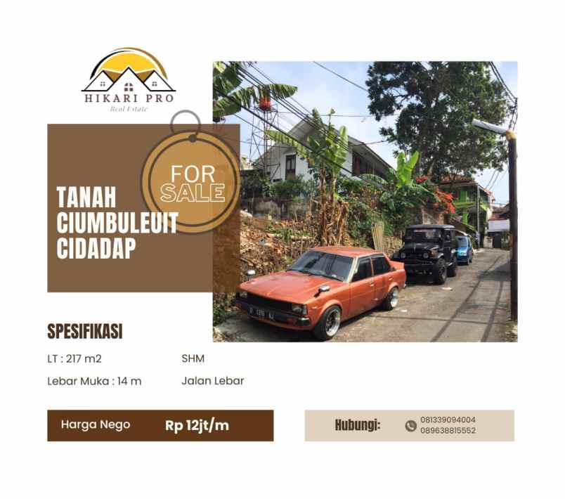 dijual tanah jl ciumbuleuit kel