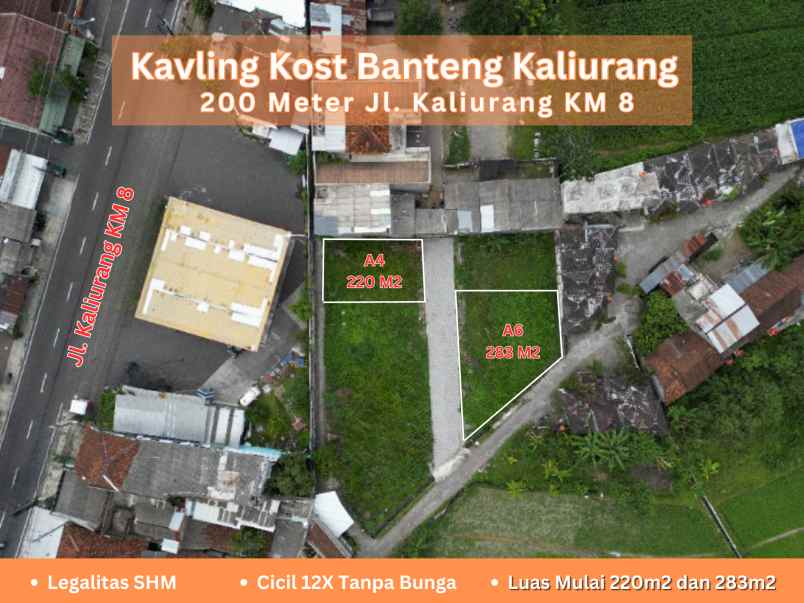 dijual tanah jl kaliurang km 8 sleman