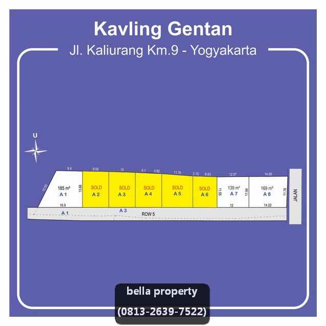 dijual tanah jl kaliurang km 9