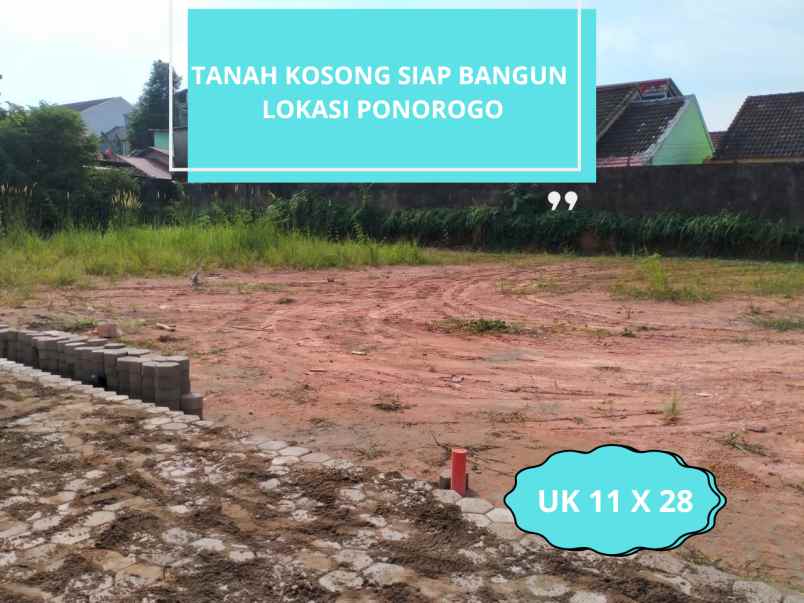 dijual tanah jl ponorogo sukabangun