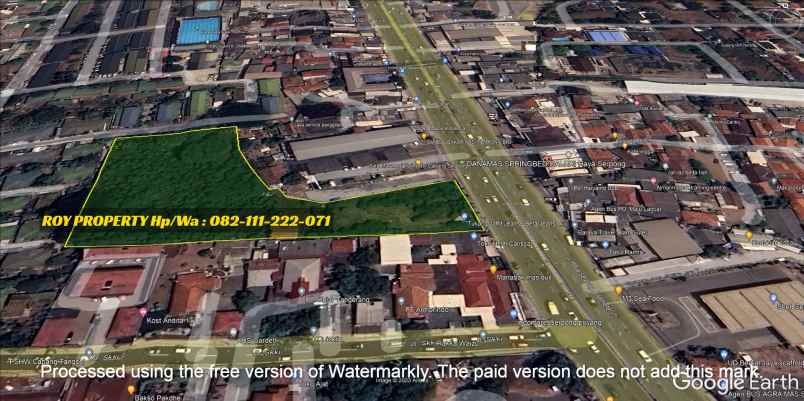 dijual tanah jl raya serpong pondok