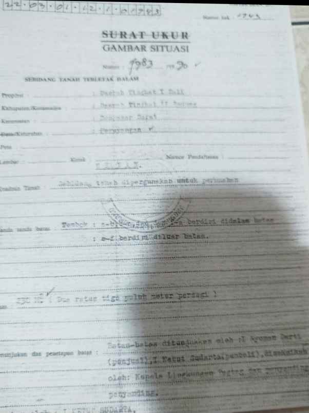 dijual tanah jl singasari utara