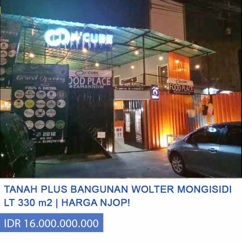 dijual tanah jl wolter mongisidi