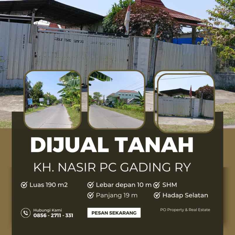 dijual tanah kh nasir pucanggading